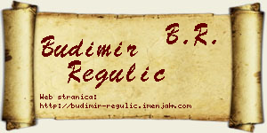 Budimir Regulić vizit kartica